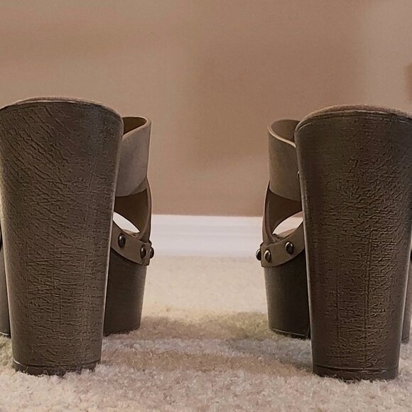 High Heels Slip-on Slides Sandals Summer Party Dress Platform - Picture 5 of 6